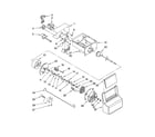 Maytag MSD2274VEB00 motor and ice container parts diagram
