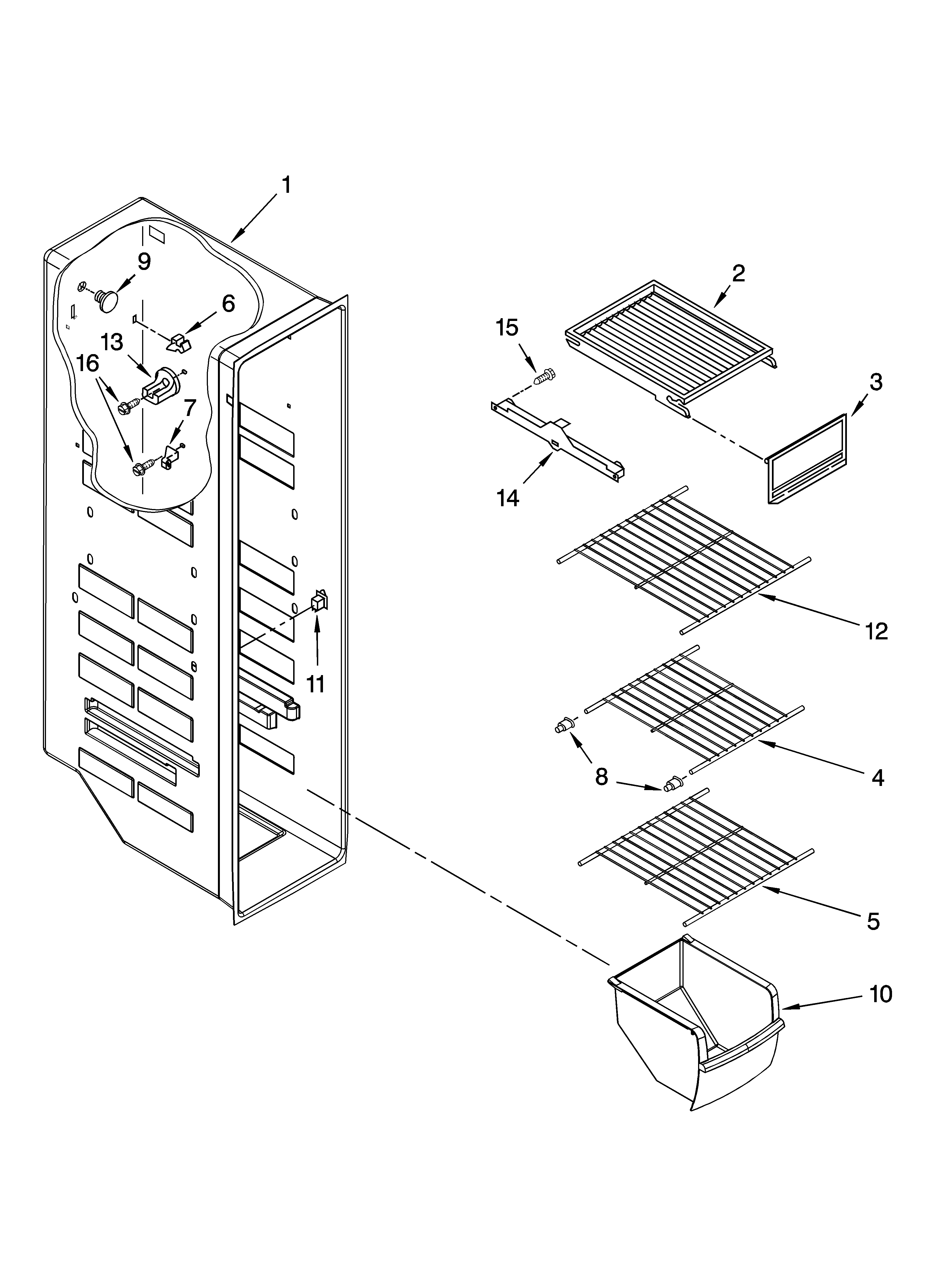 Freezer liner parts