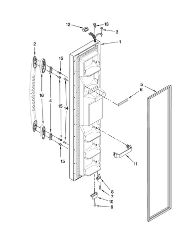 Freezer door parts
