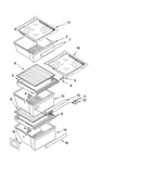 Refrigerator shelf parts