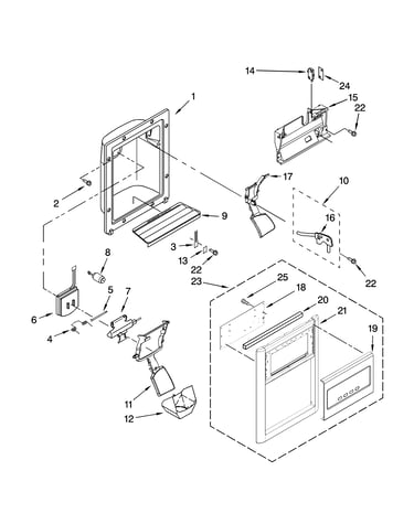 Dispenser front parts
