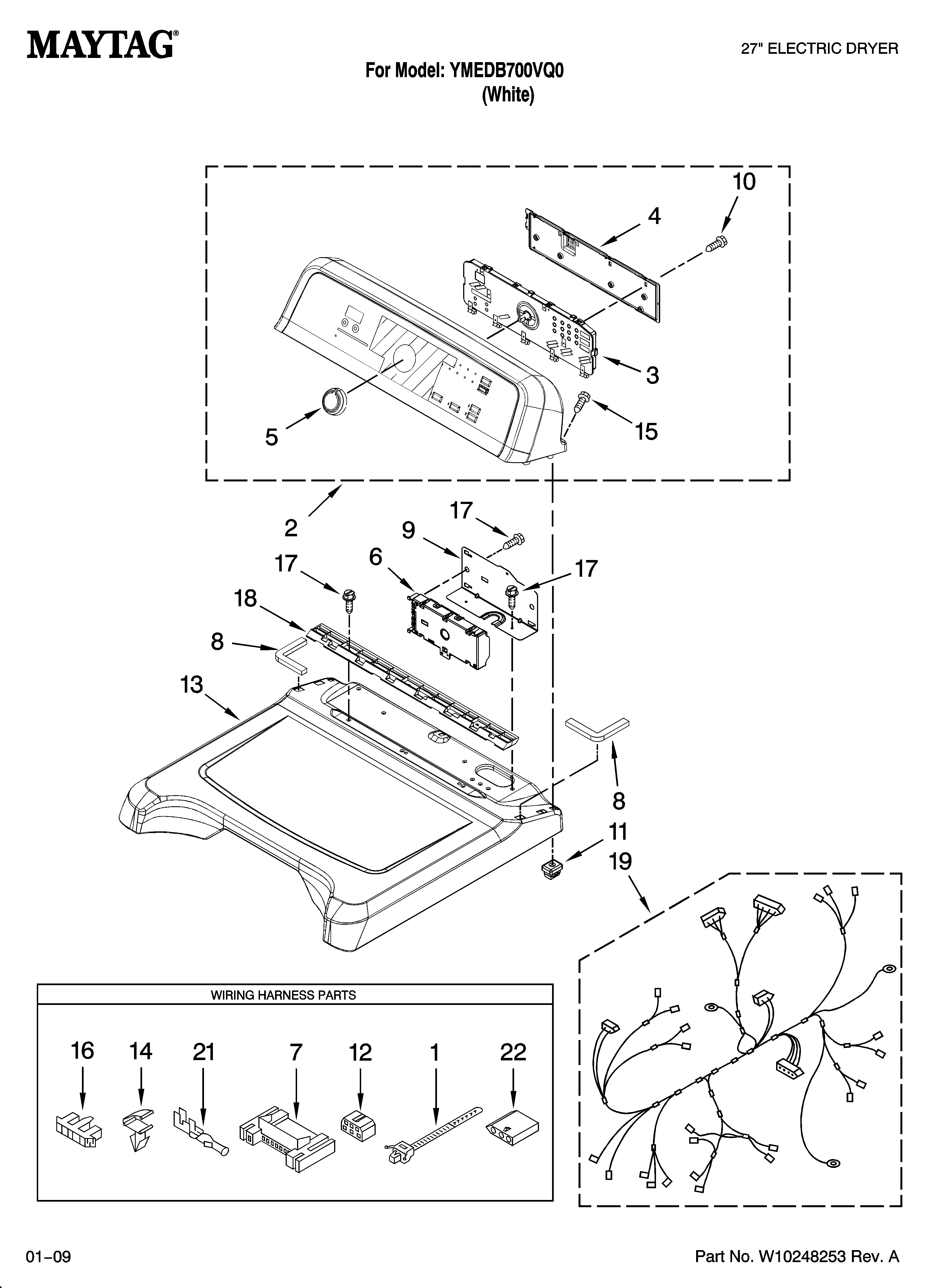 Top and console parts