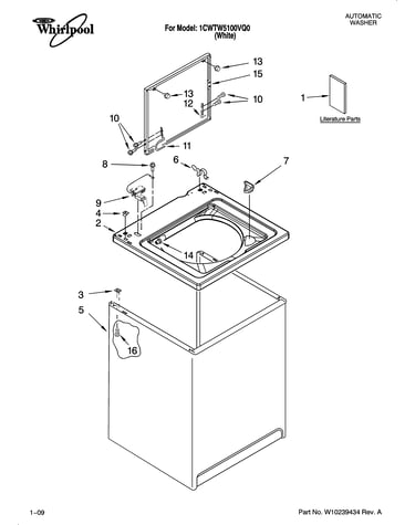 Top and cabinet parts