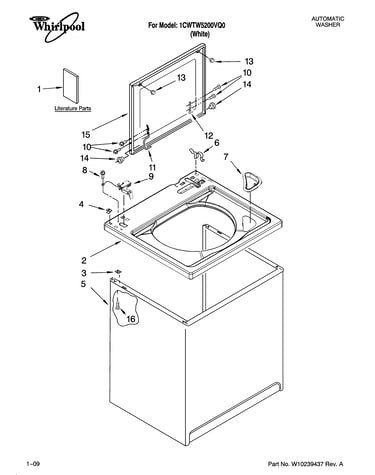 Top and cabinet parts