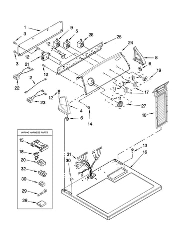 Top and console parts