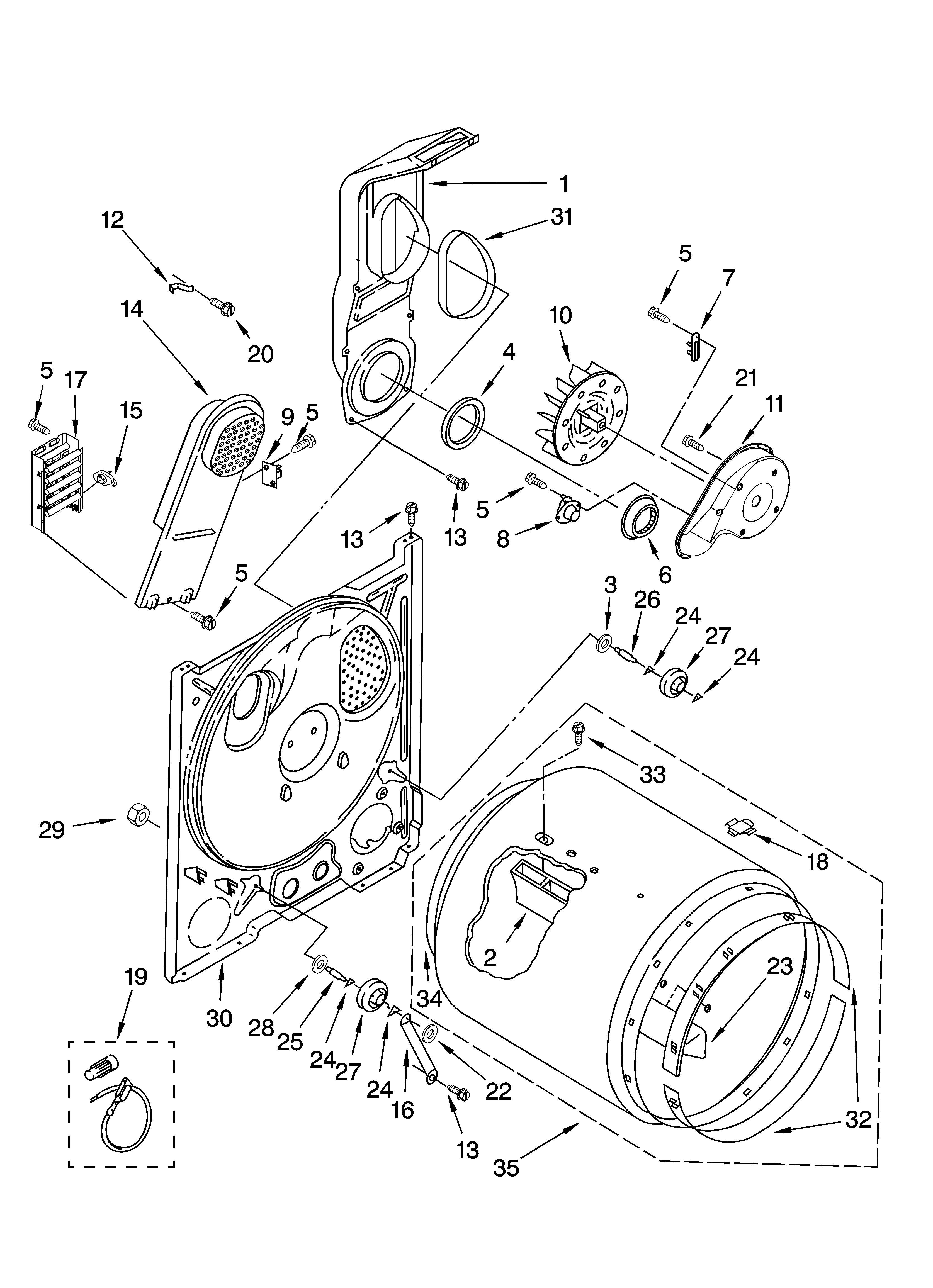 Bulkhead parts, optional parts (not included)