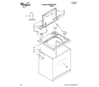 Whirlpool 4KWTW5790VW0 top and cabinet parts diagram