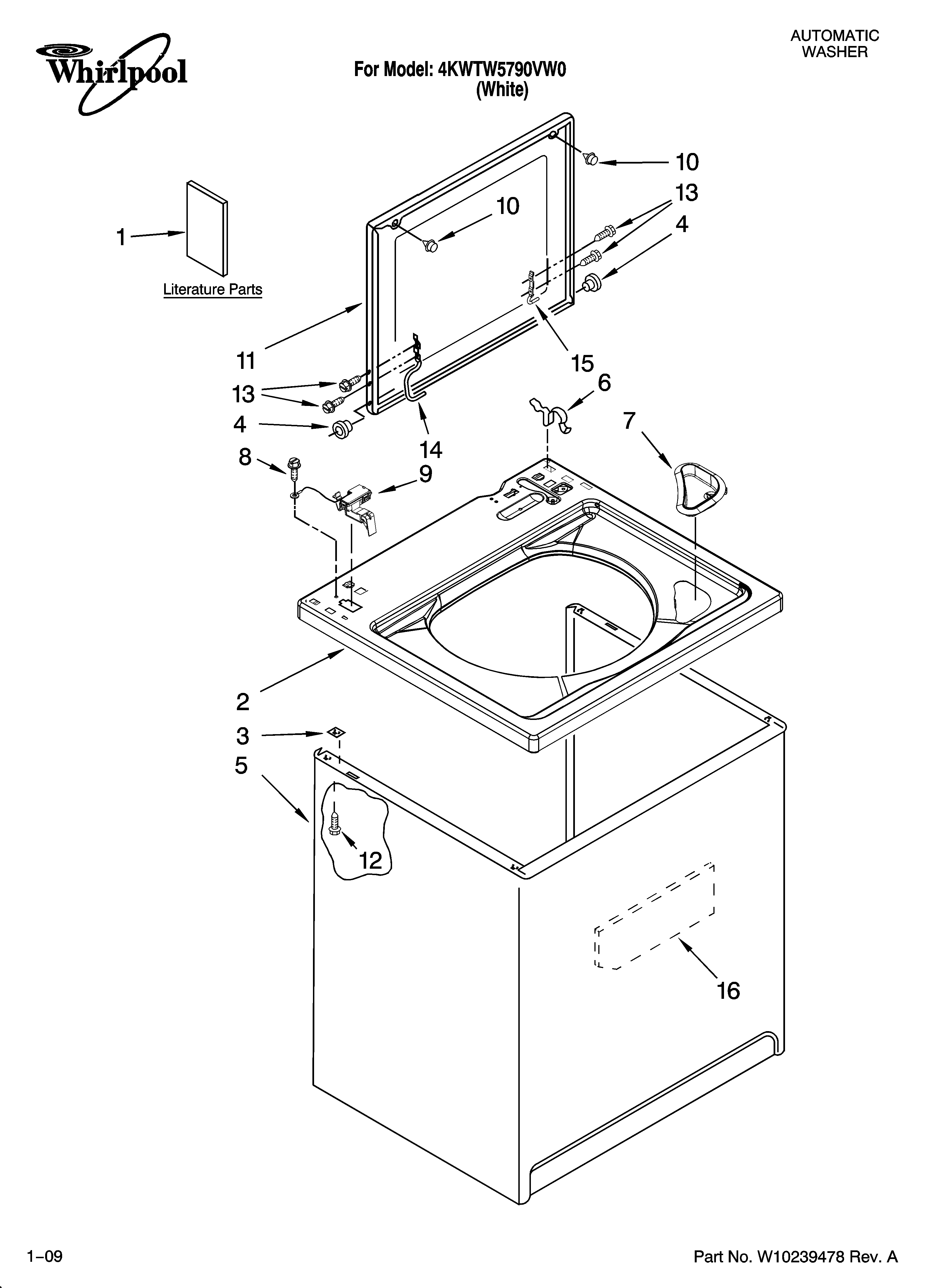 Top and cabinet parts