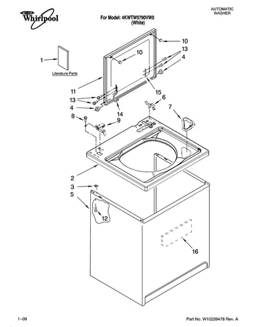 Top and cabinet parts