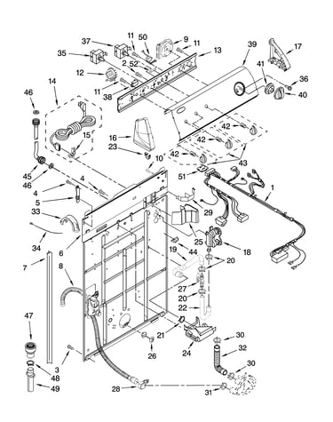 Controls and rear panel parts