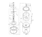 Whirlpool 4KWTW5790VW0 agitator, basket and tub parts diagram