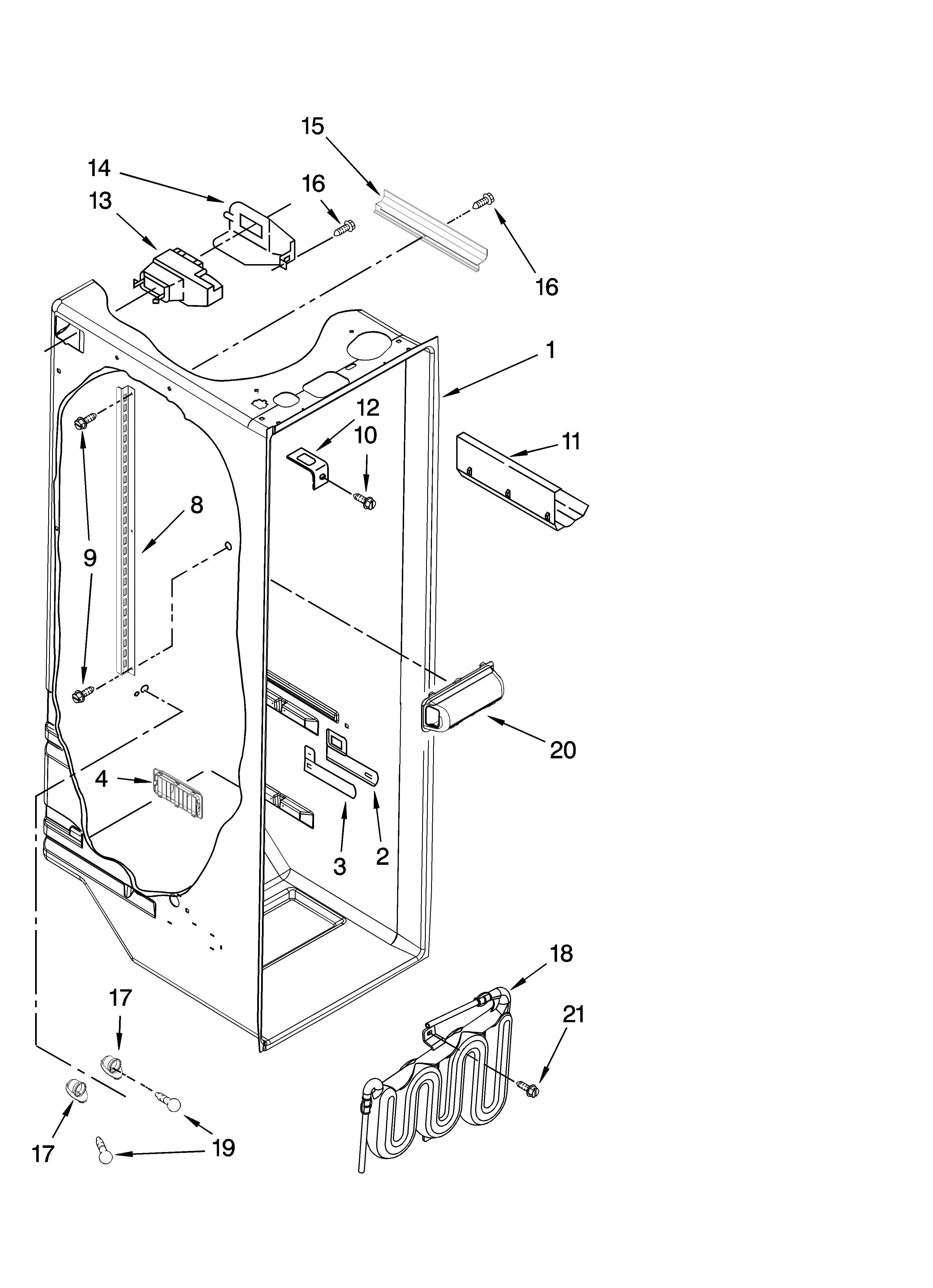 Refrigerator liner parts