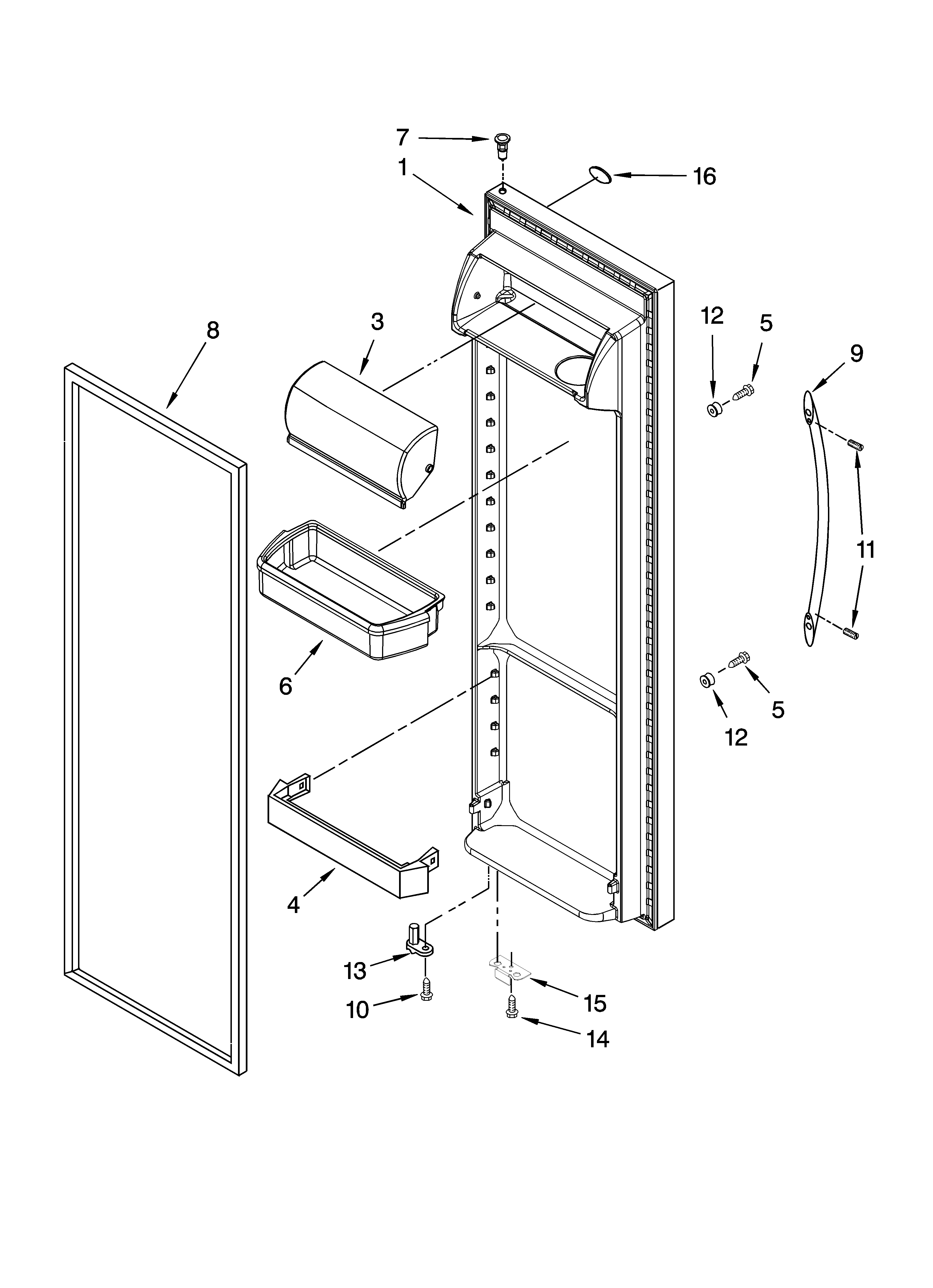 Refrigerator door parts