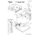 Whirlpool 7MWG45500ST1 top and console parts diagram