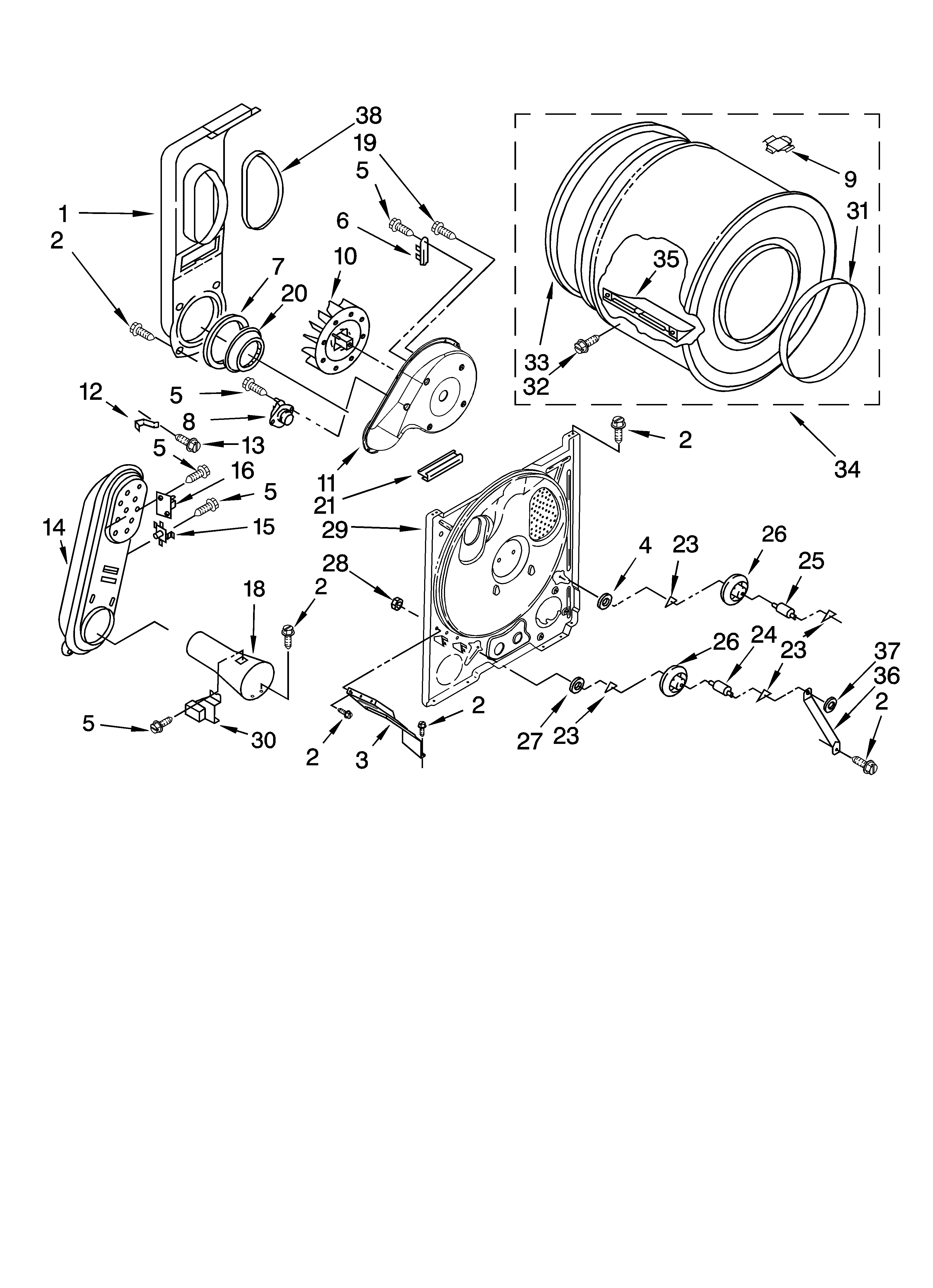 Bulkhead parts, optional parts (not included)