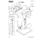 Crosley CGDS1043VQ0 top and console parts diagram