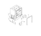 Whirlpool DU1301XTVT1 tub and frame parts diagram