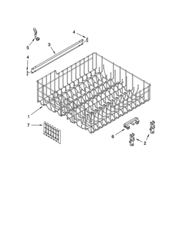 Upper rack and track parts