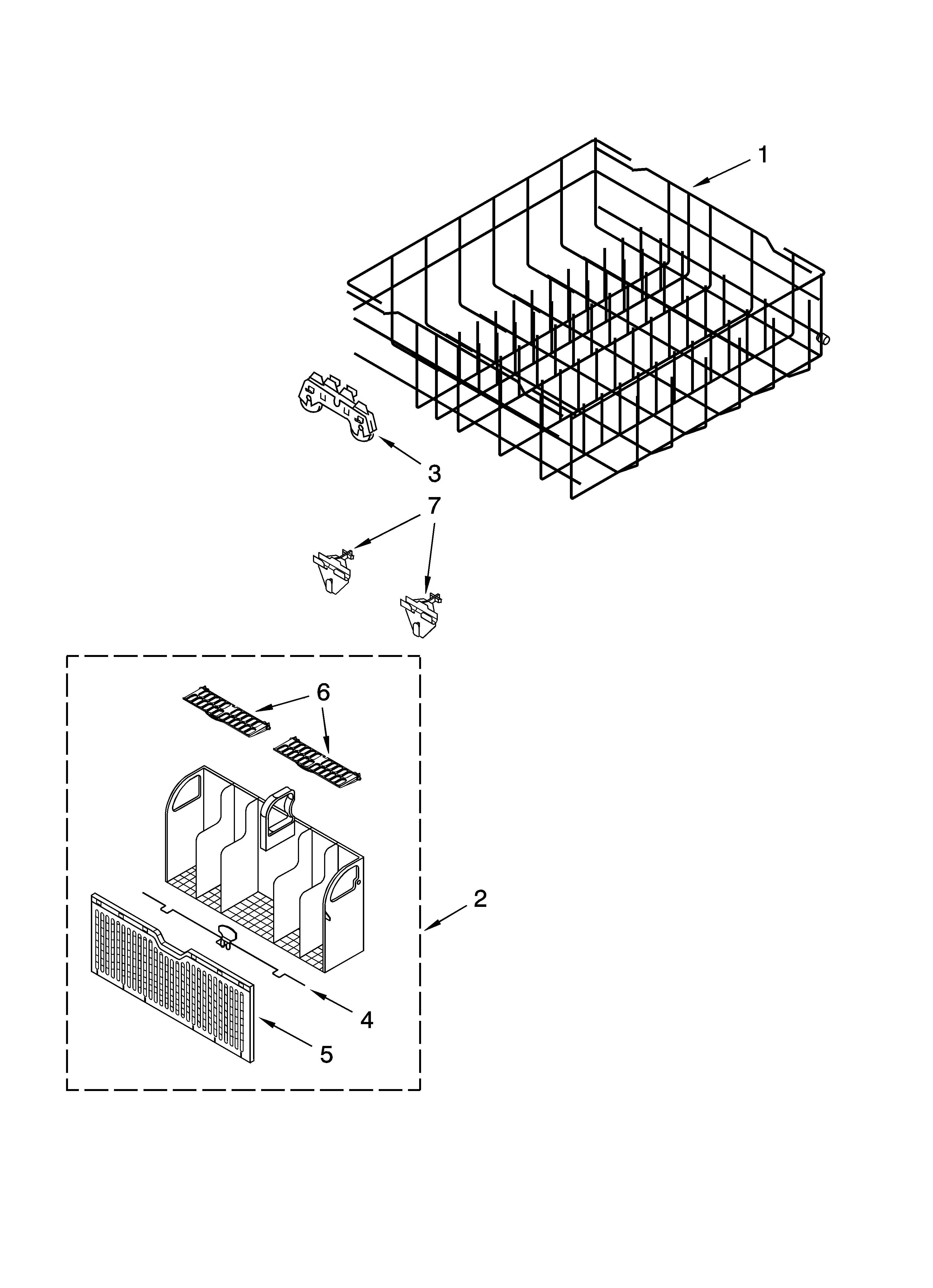 Lower rack parts