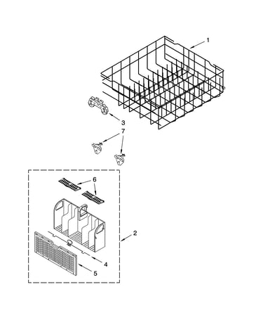 Lower rack parts