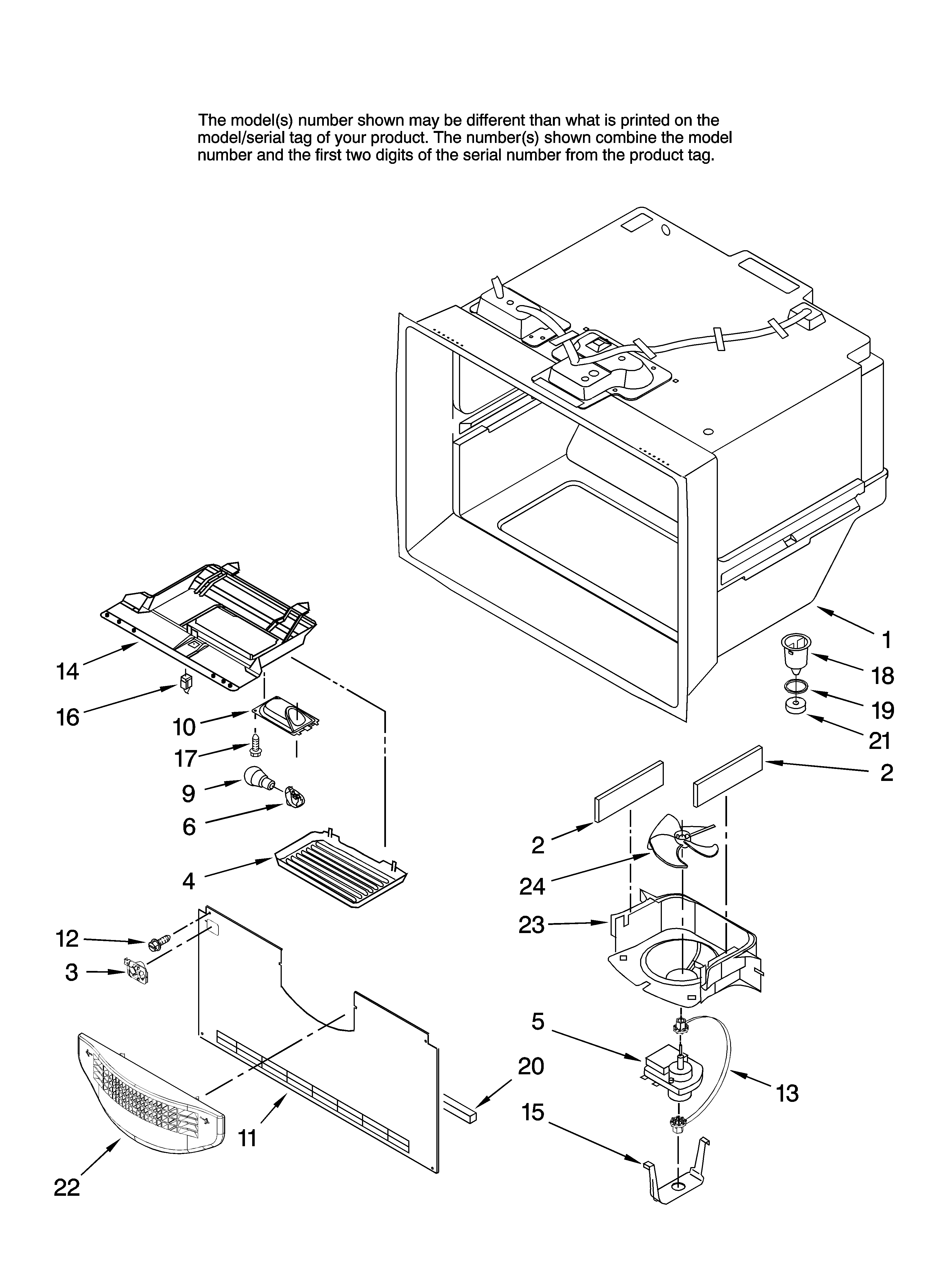 Freezer liner parts