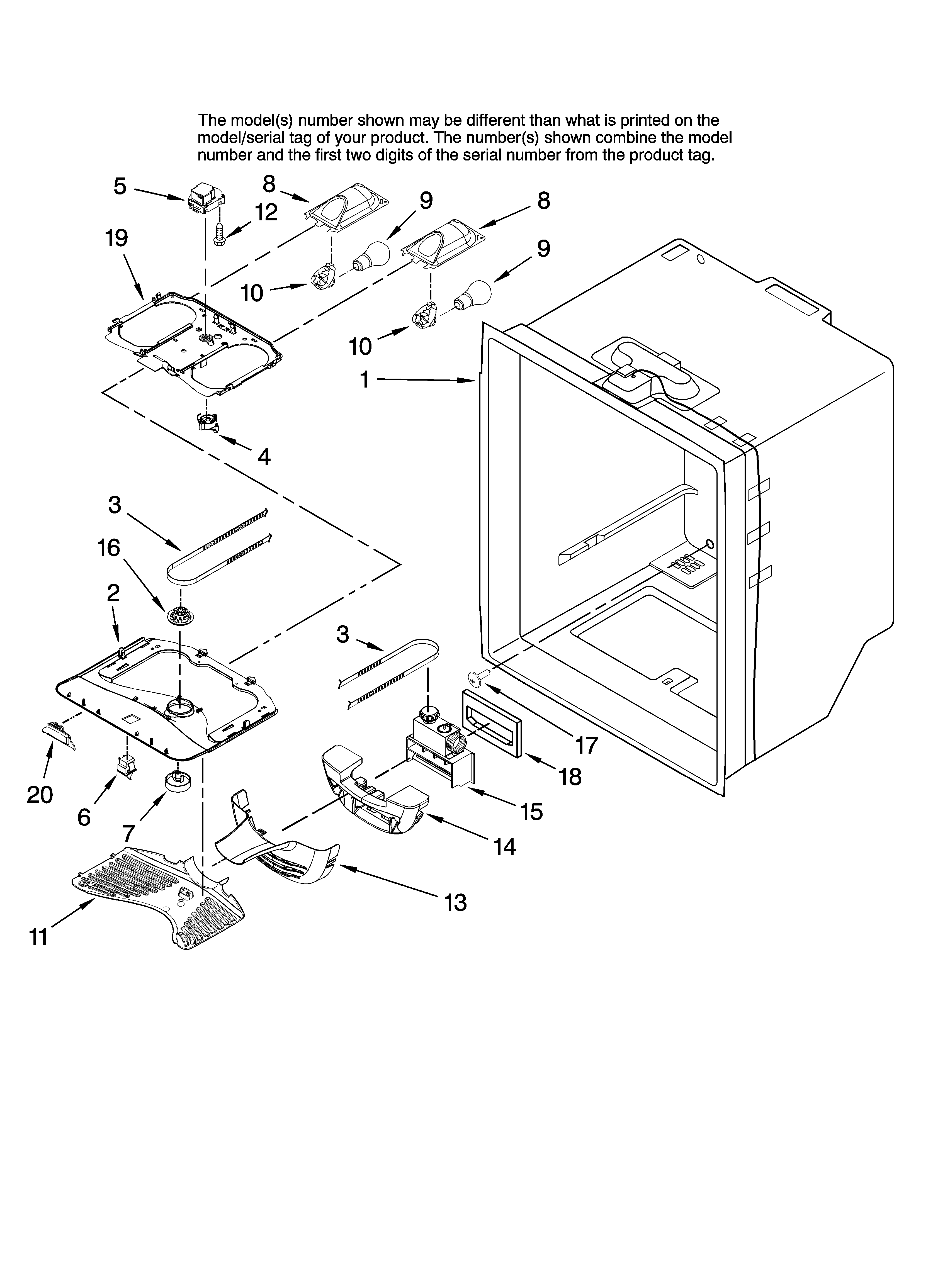 Refrigerator liner parts