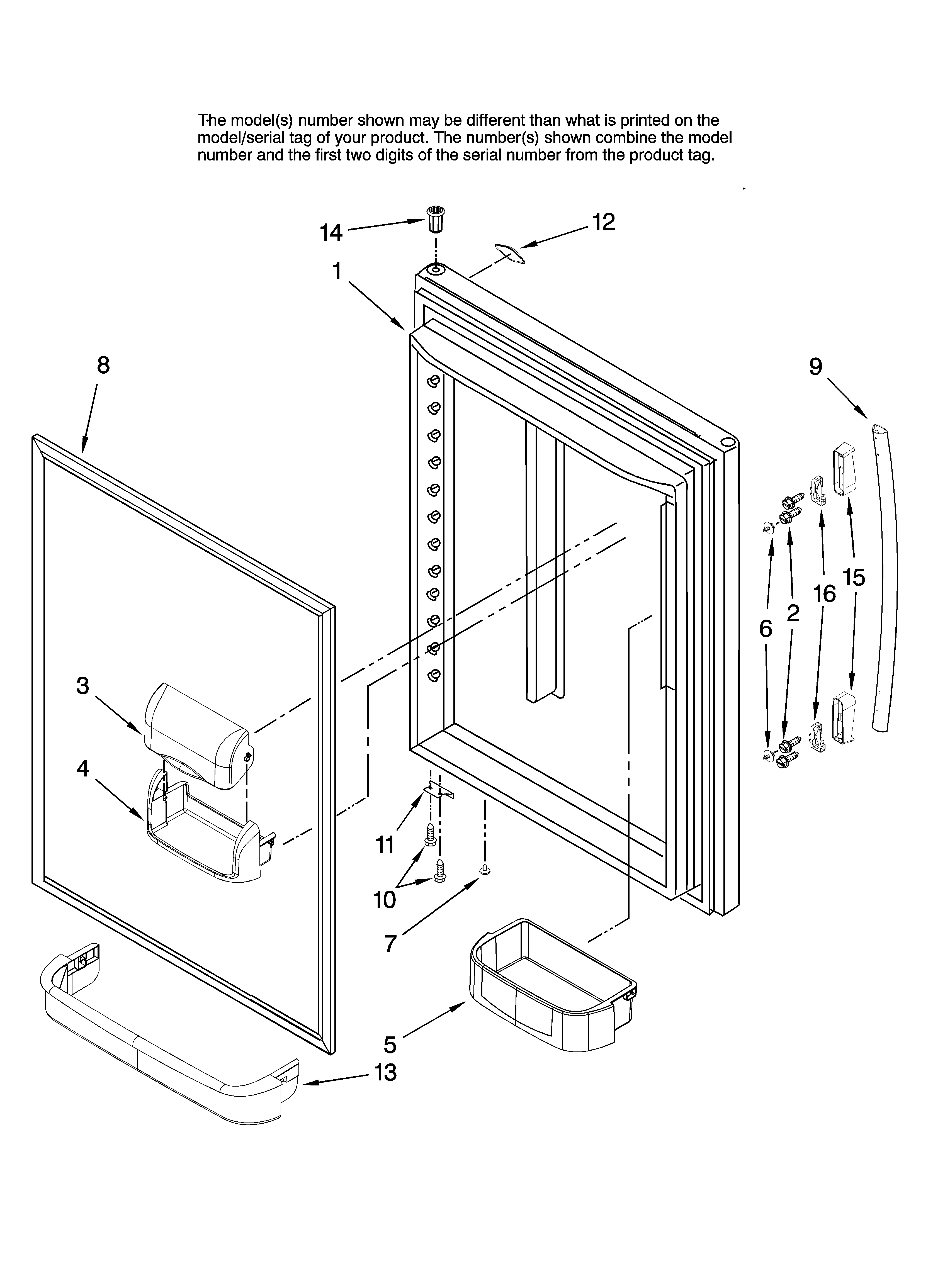 Refrigerator door parts
