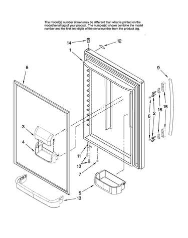 Refrigerator door parts