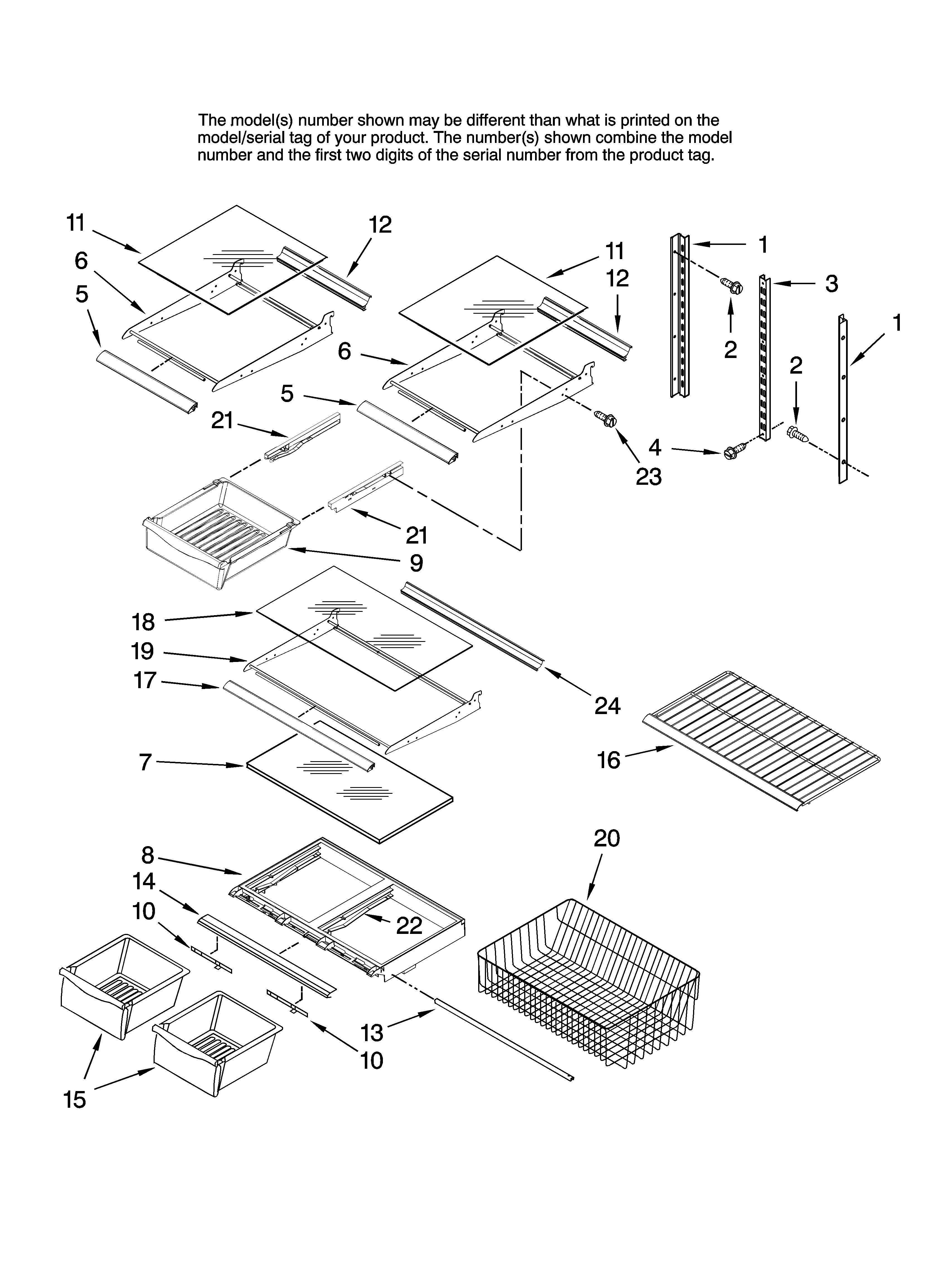 Shelf parts, optional parts