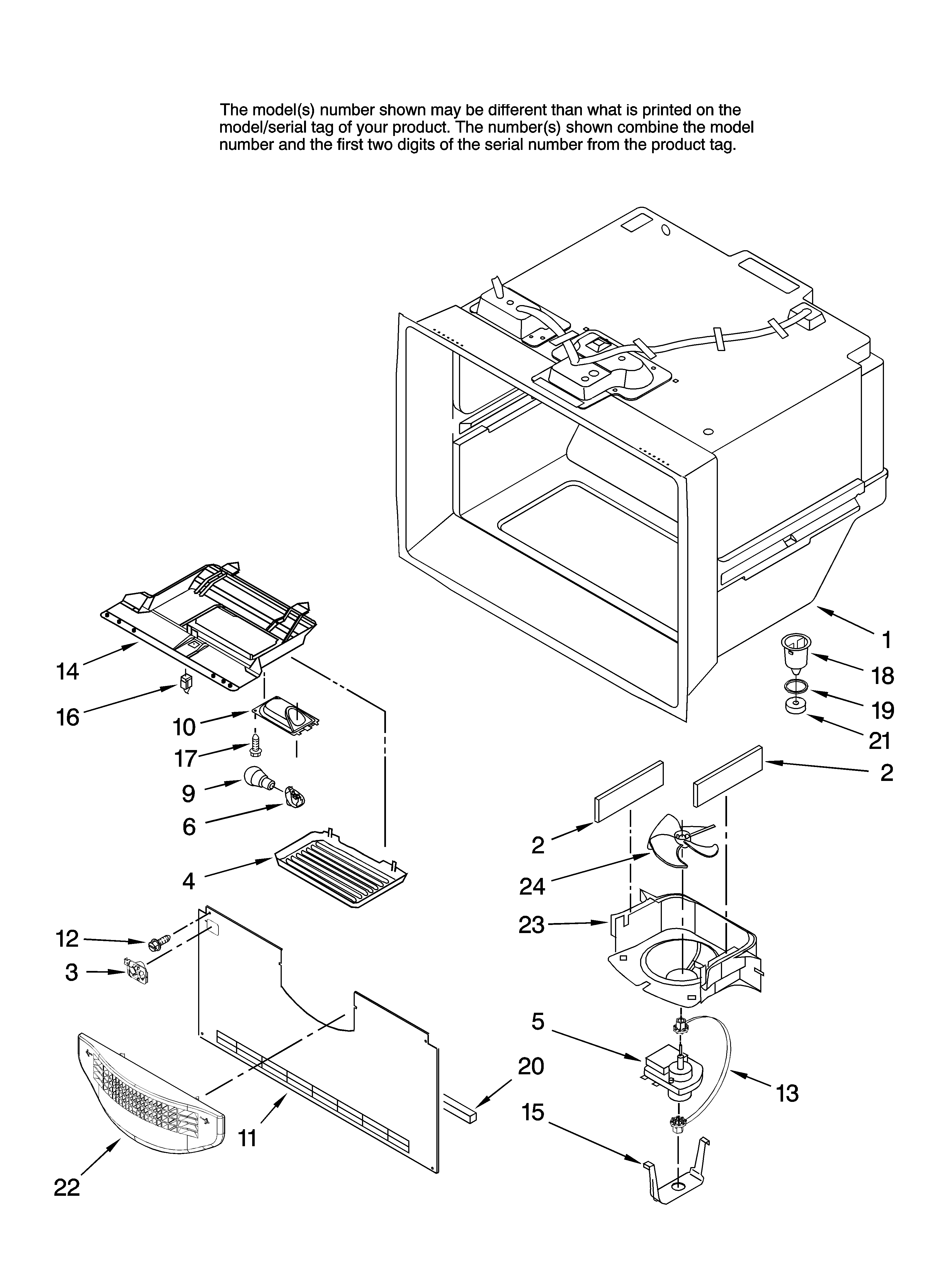 Freezer liner parts