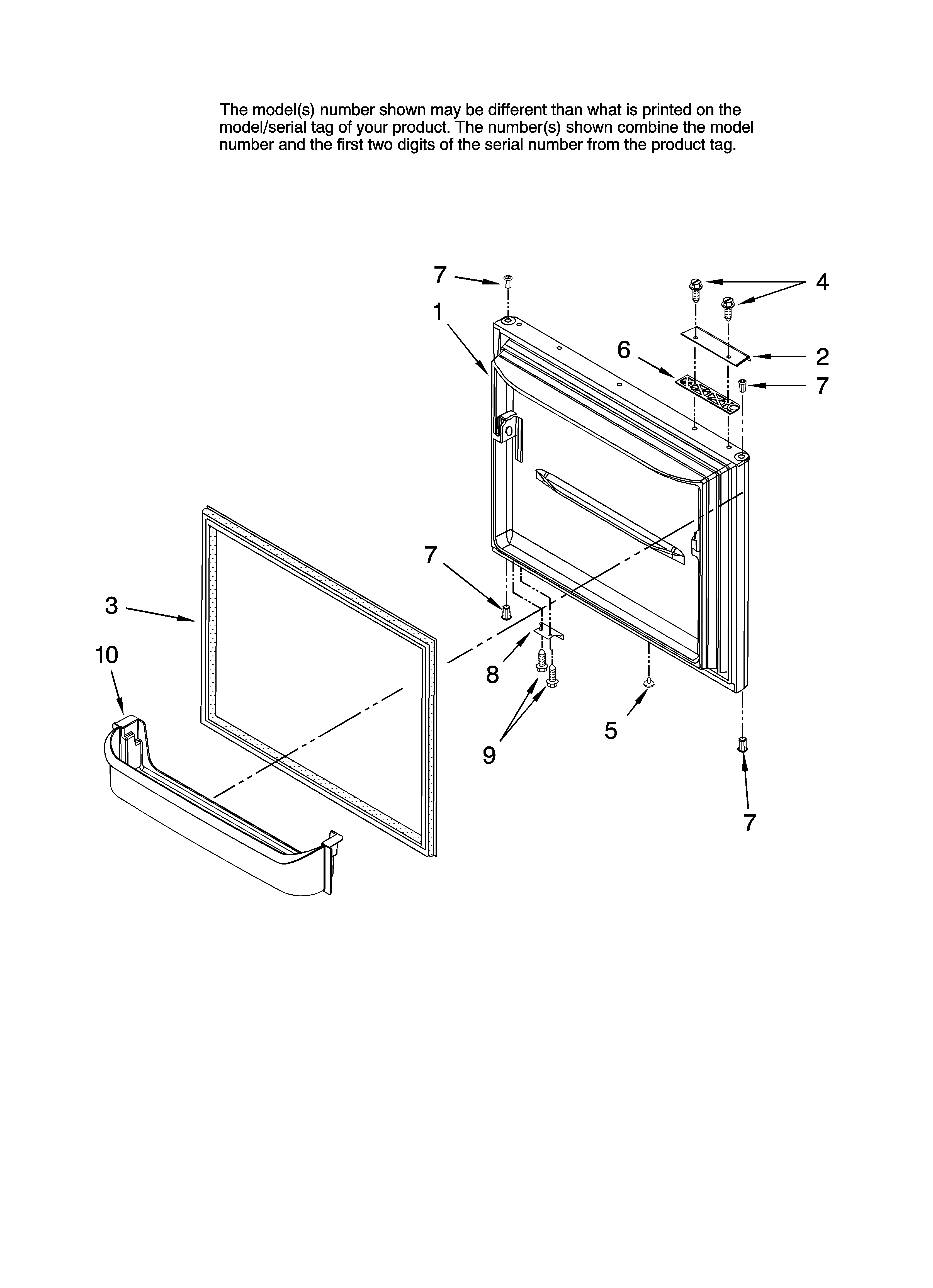 Freezer door parts