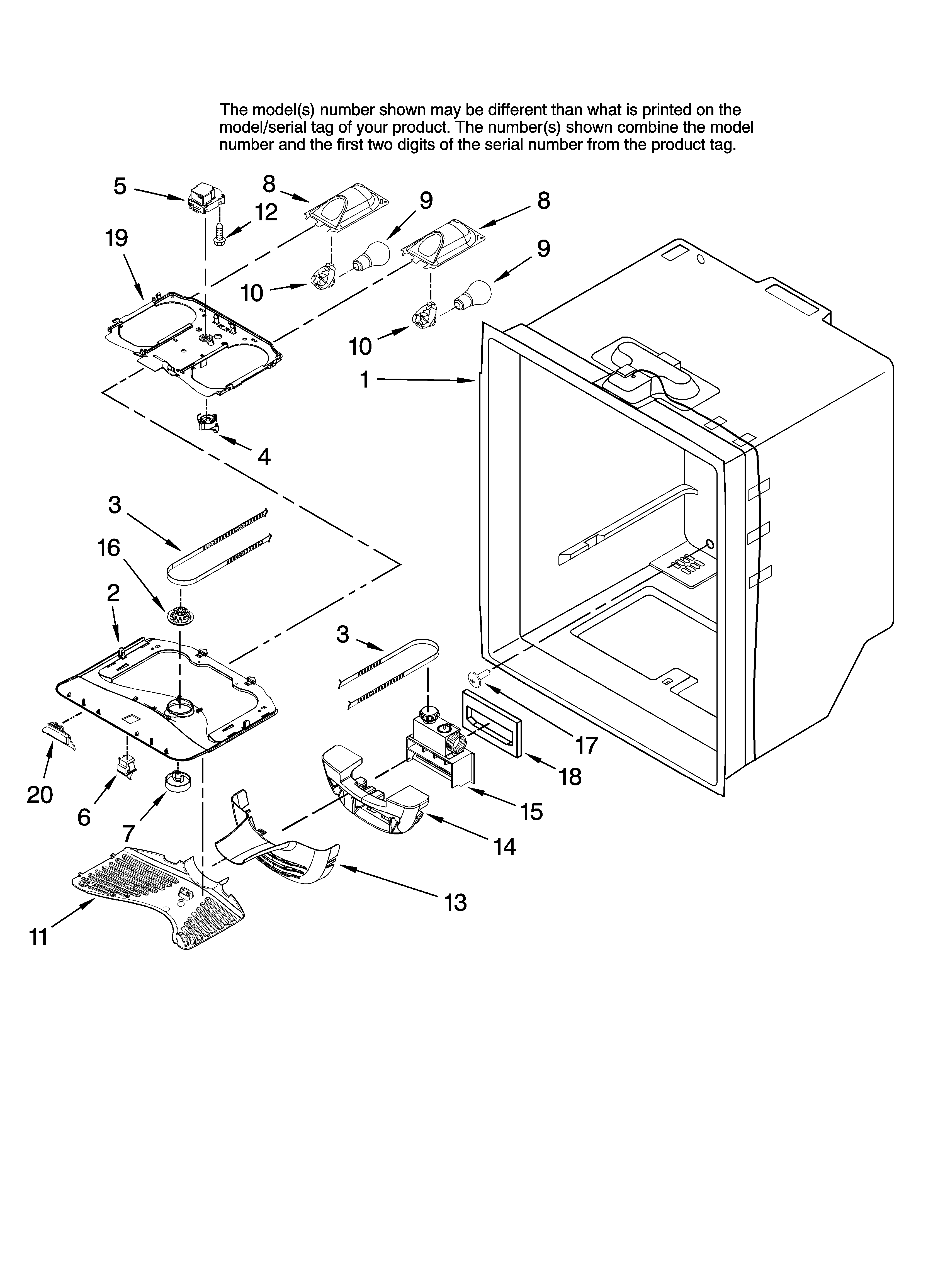 Refrigerator liner parts