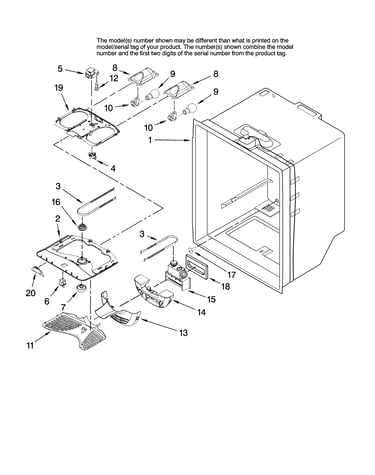 Refrigerator liner parts