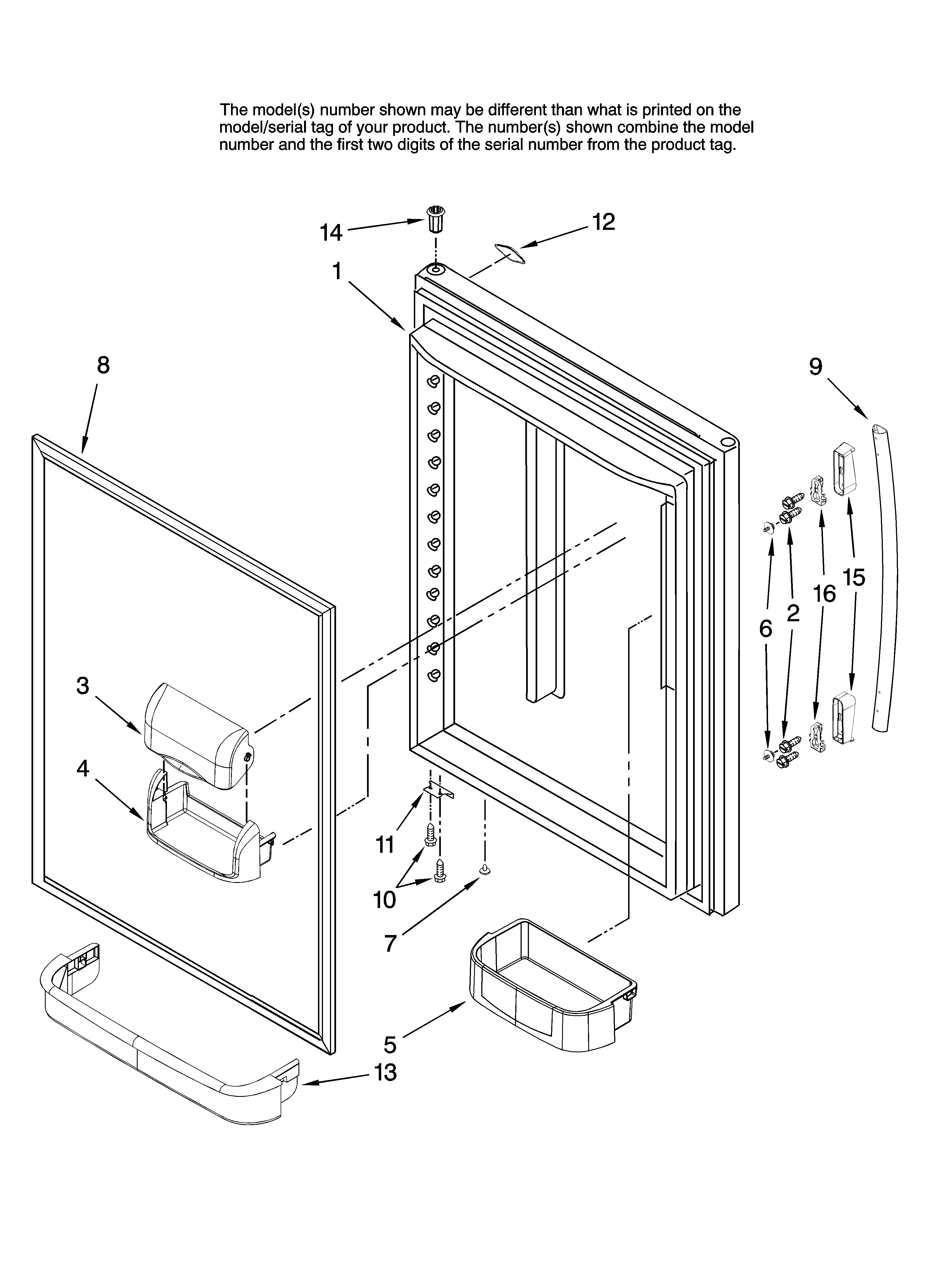 Refrigerator door parts