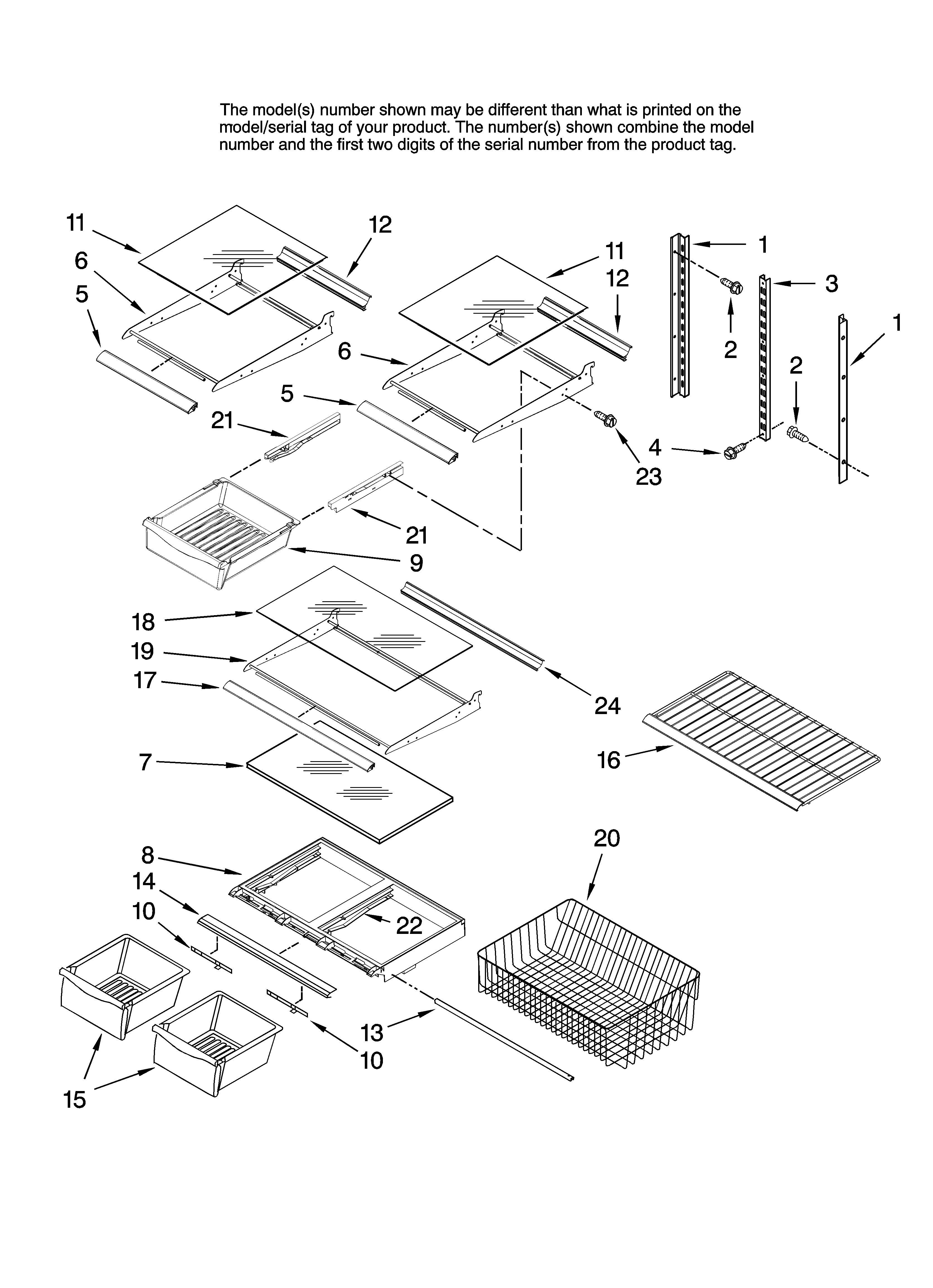 Shelf parts, optional parts