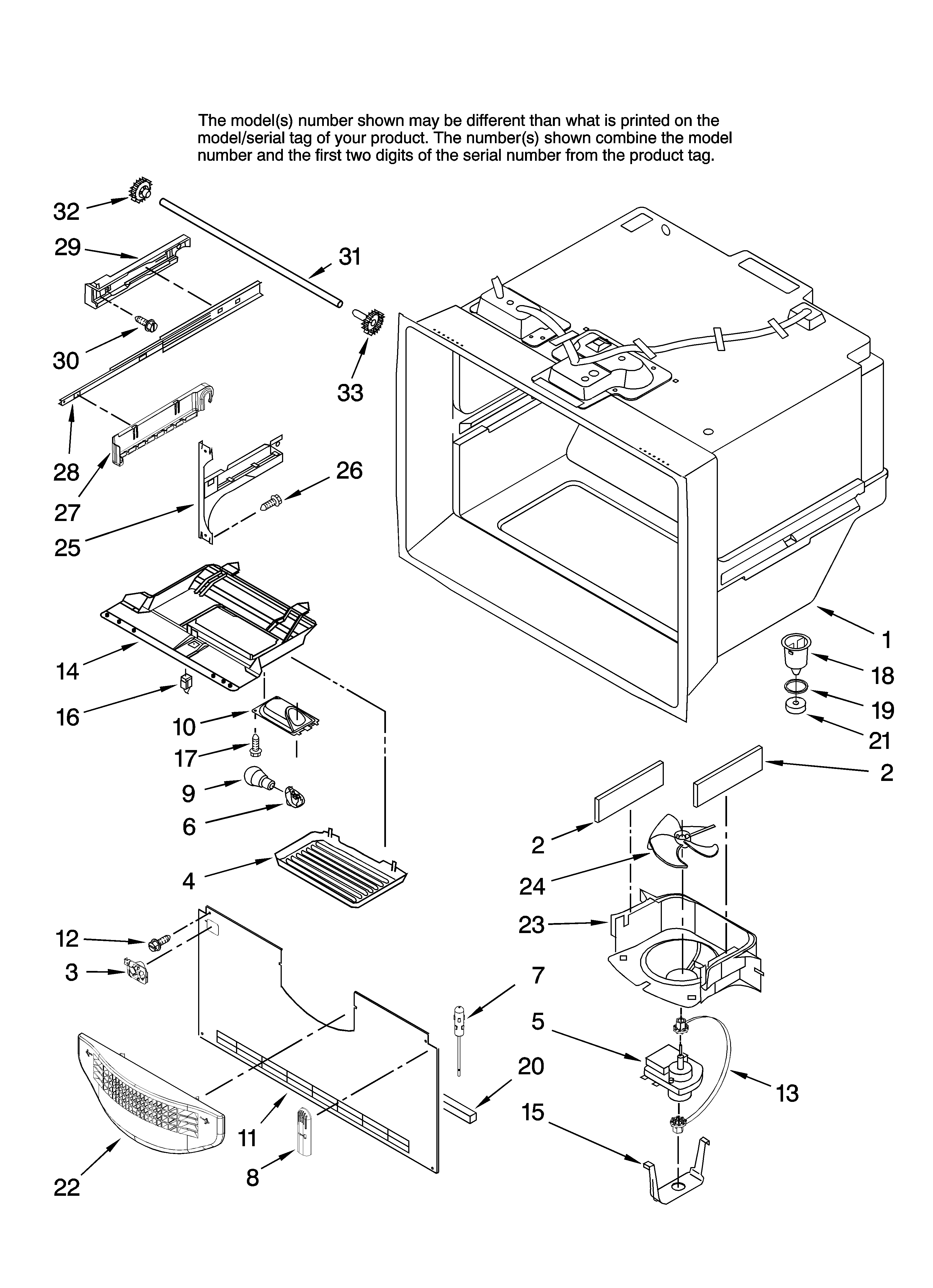Freezer liner parts