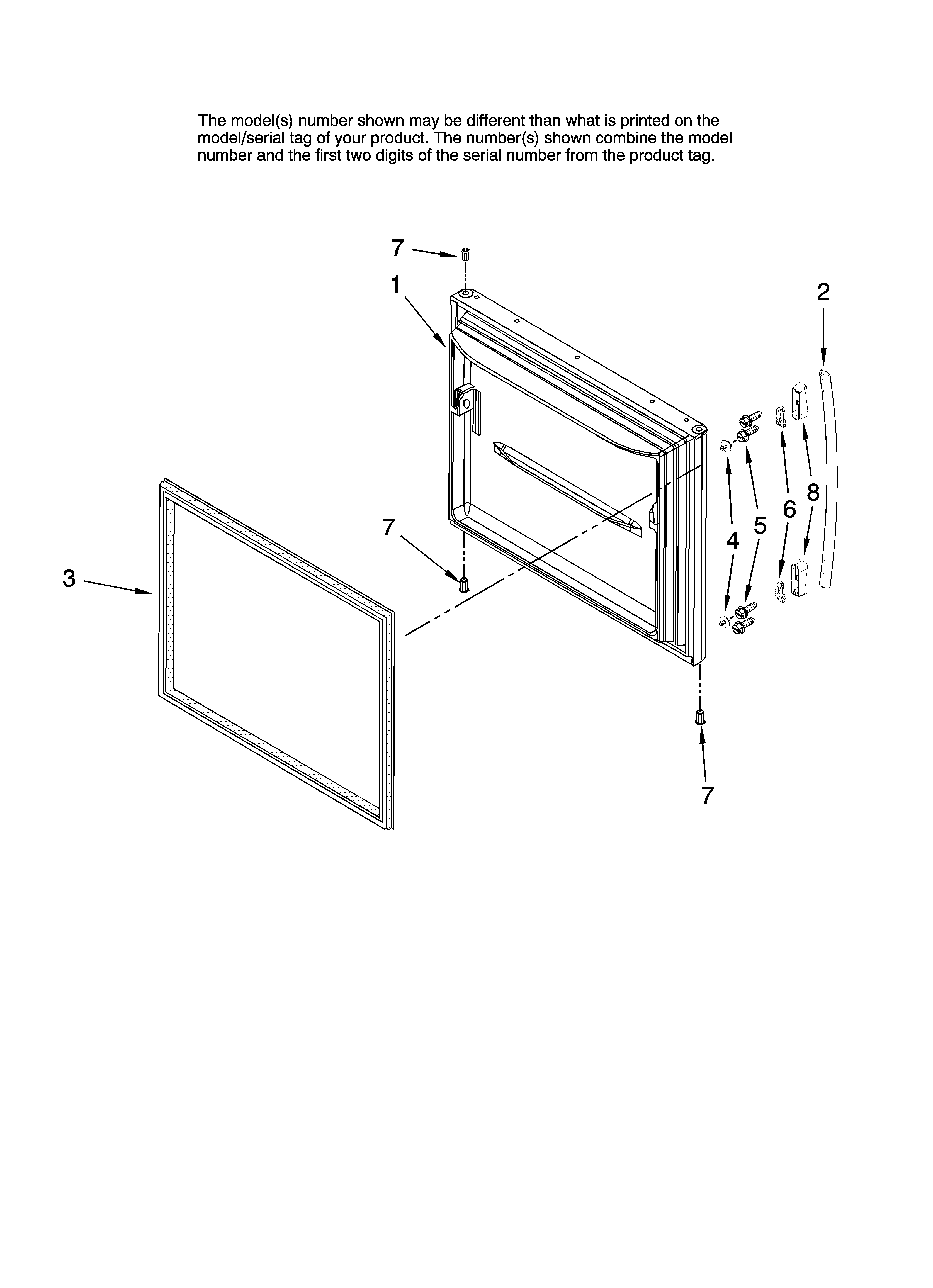 Freezer door parts