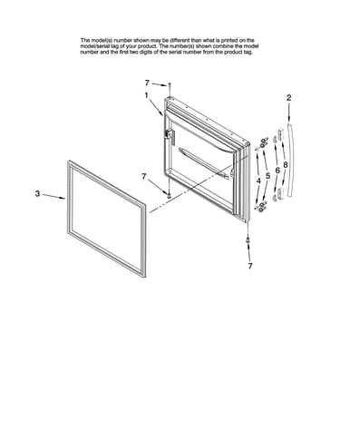 Freezer door parts