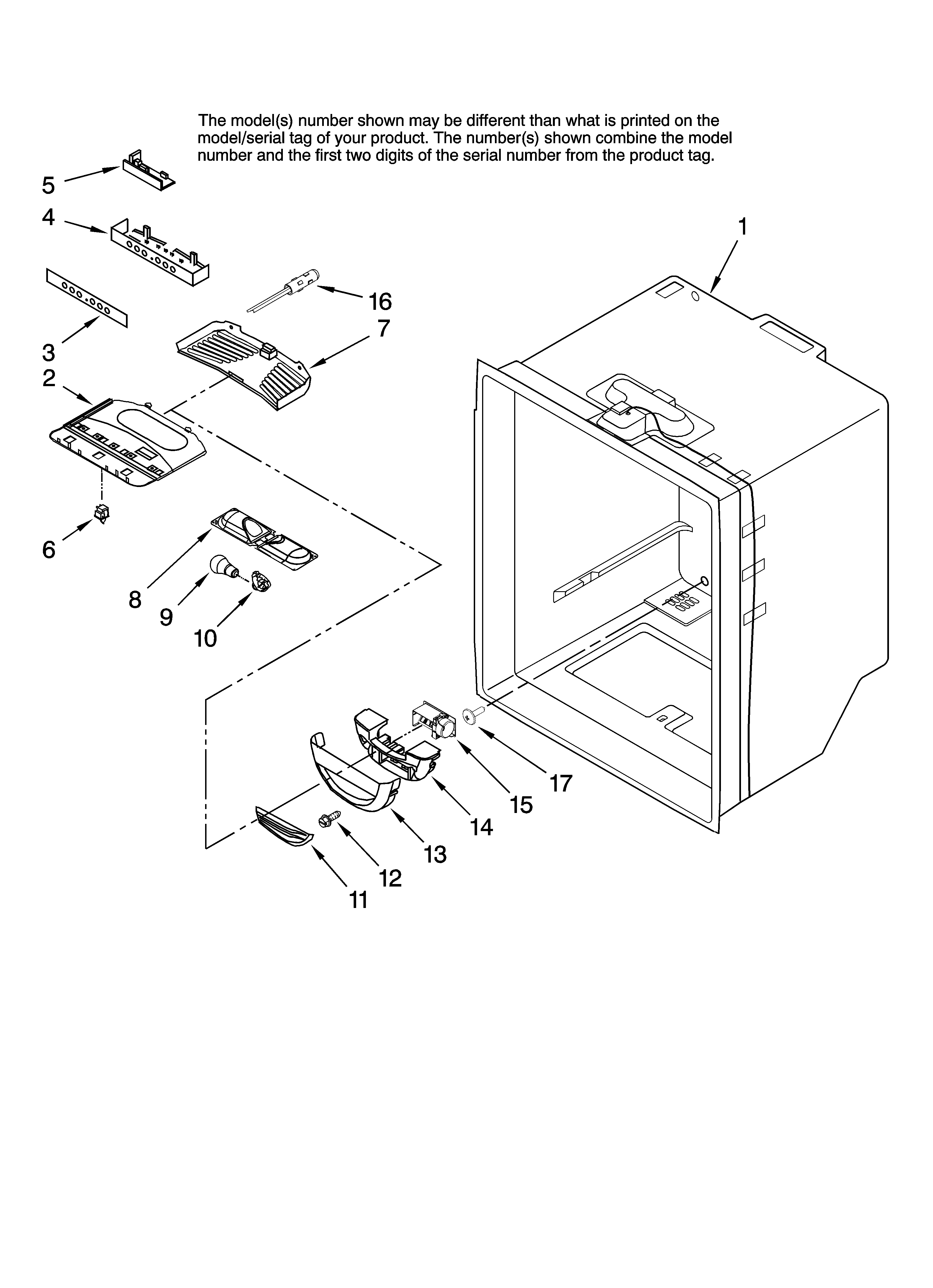 Refrigerator liner parts