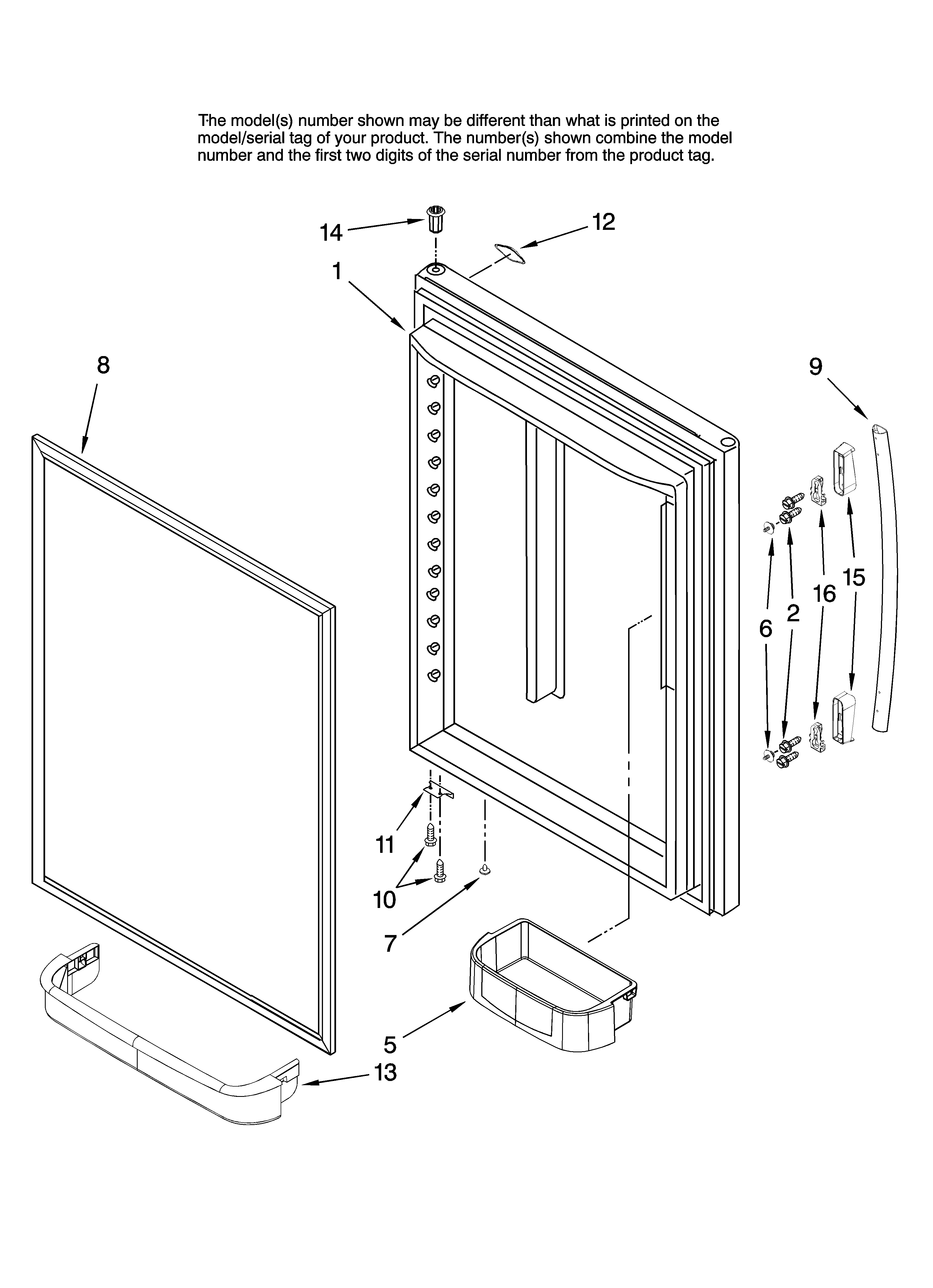 Refrigerator door parts
