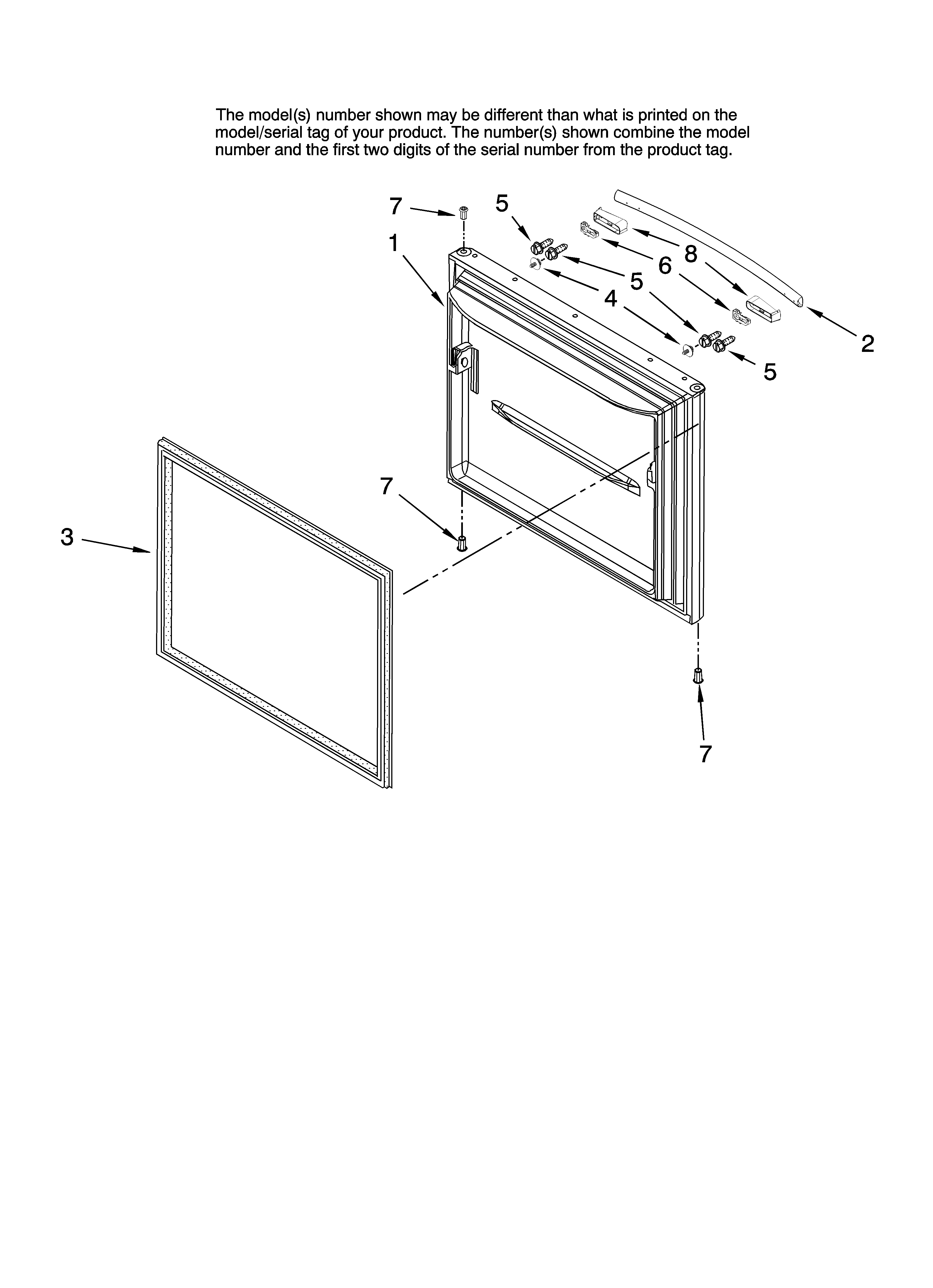 Freezer door parts