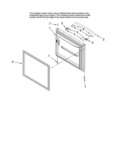 Freezer door parts