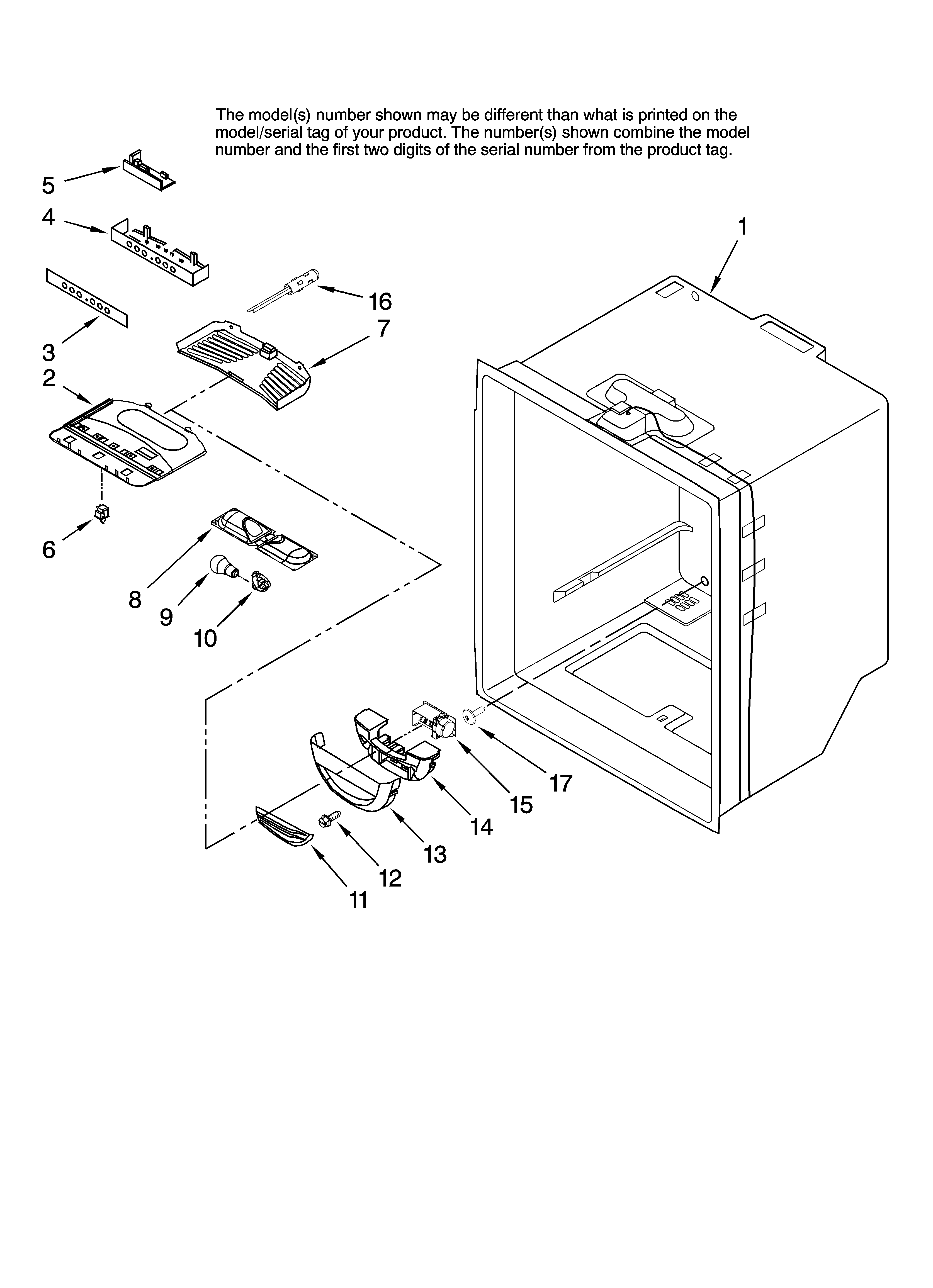 Refrigerator liner parts
