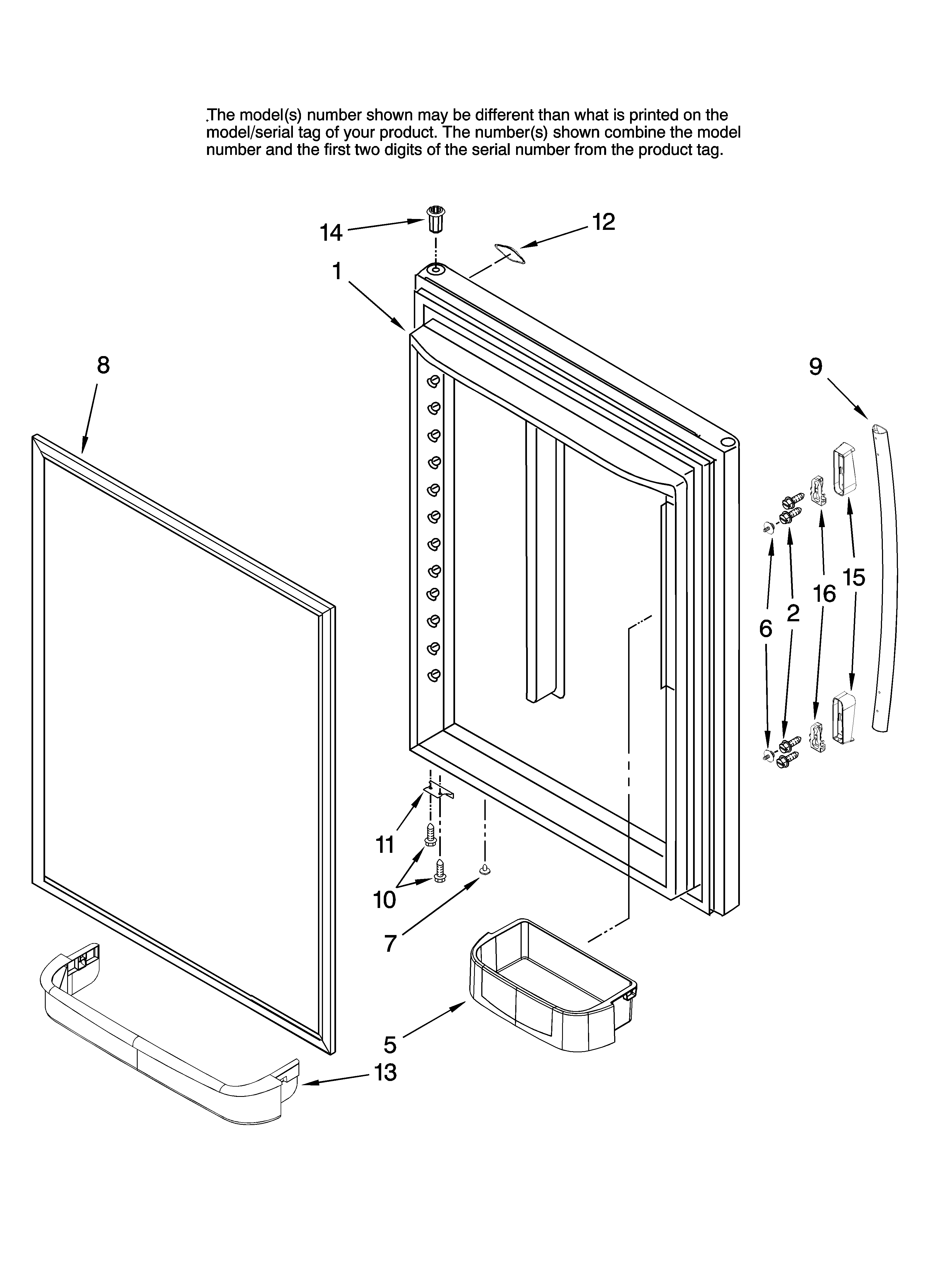 Refrigerator door parts
