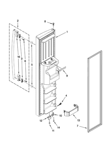 Freezer door parts