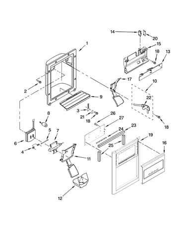 Dispenser front parts