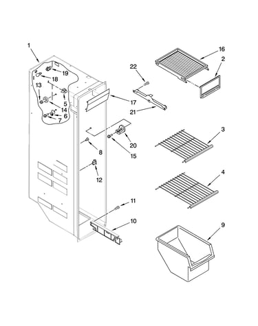 Freezer liner parts