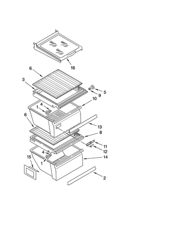 Refrigerator shelf parts