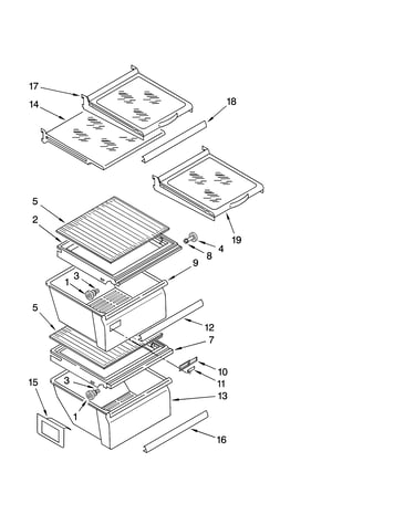 Refrigerator shelf parts