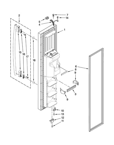 Freezer door parts